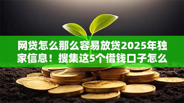 网贷怎么那么容易放贷2025年独家信息！搜集这5个借钱口子怎么那么容易通过