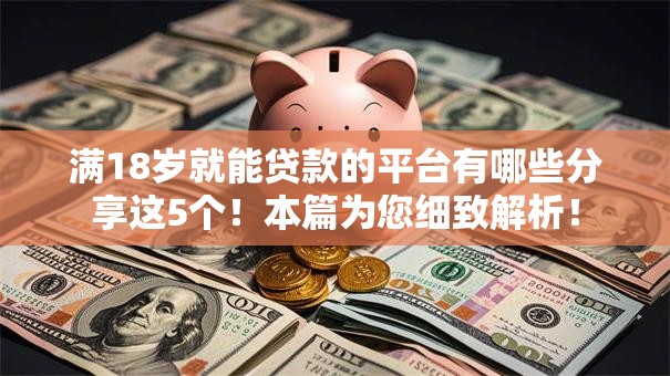 满18岁就能贷款的平台有哪些分享这5个！本篇为您细致解析！