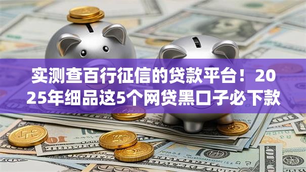 实测查百行征信的贷款平台！2025年细品这5个网贷黑口子必下款app