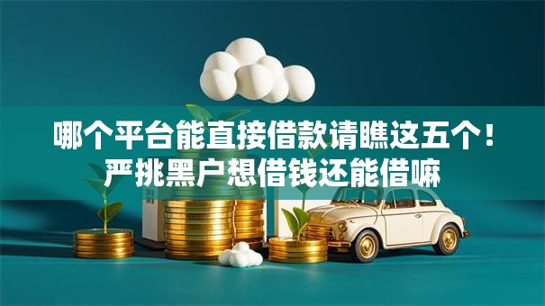 哪个平台能直接借款请瞧这五个！严挑黑户想借钱还能借嘛