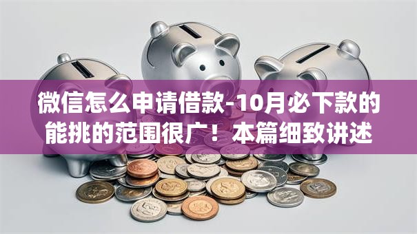 微信怎么申请借款-10月必下款的能挑的范围很广！本篇细致讲述这五个黑户网贷app！