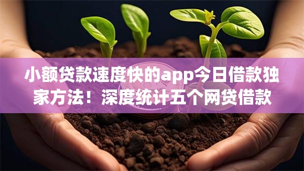 小额贷款速度快的app今日借款独家方法！深度统计五个网贷借款速度快的软件