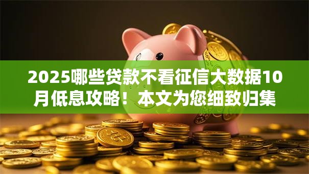 2025哪些贷款不看征信大数据10月低息攻略！本文为您细致归集！