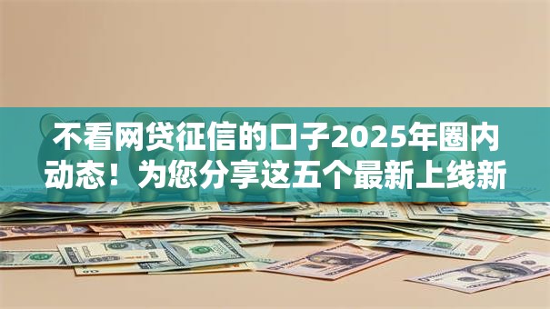 不看网贷征信的口子2025年圈内动态！为您分享这五个最新上线新口子贷款