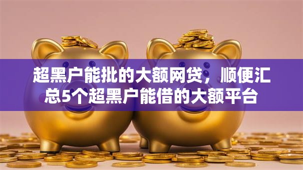 超黑户能批的大额网贷，顺便汇总5个超黑户能借的大额平台