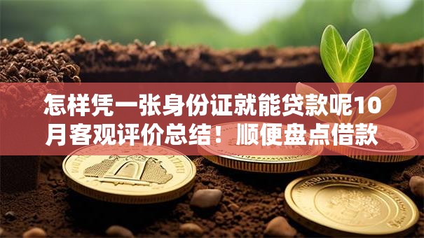 怎样凭一张身份证就能贷款呢10月客观评价总结！顺便盘点借款口子凭借一张身份证