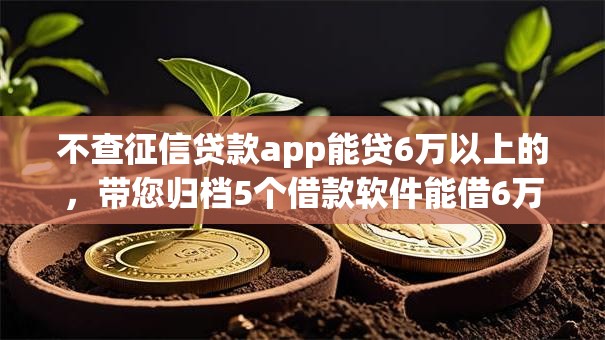 不查征信贷款app能贷6万以上的，带您归档5个借款软件能借6万以上不查征信