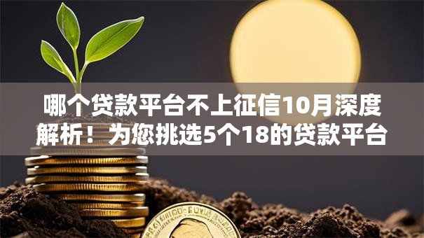 哪个贷款平台不上征信10月深度解析！为您挑选5个18的贷款平台