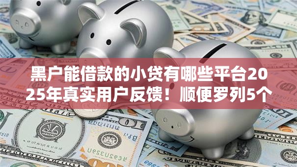 黑户能借款的小贷有哪些平台2025年真实用户反馈！顺便罗列5个靠谱易下款的网贷口子
