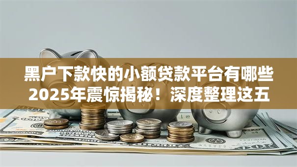 黑户下款快的小额贷款平台有哪些2025年震惊揭秘！深度整理这五个网贷口子下款快的借钱软件