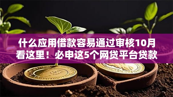 什么应用借款容易通过审核10月看这里！必申这5个网贷平台贷款审核容易通过