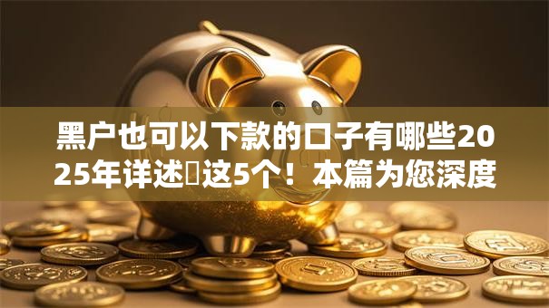 黑户也可以下款的口子有哪些2025年详述​这5个！本篇为您深度分析！