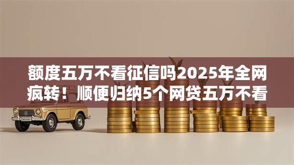 额度五万不看征信吗2025年全网疯转！顺便归纳5个网贷五万不看征信平台