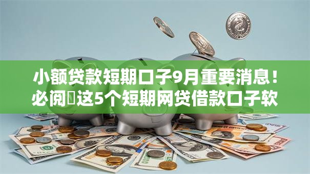 小额贷款短期口子9月重要消息！必阅​这5个短期网贷借款口子软件