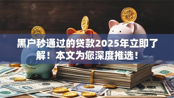 黑户秒通过的贷款2025年立即了解！本文为您深度推选！