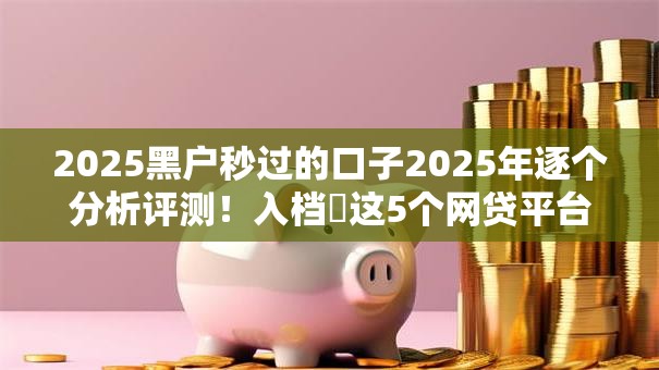 2025黑户秒过的口子2025年逐个分析评测！入档​这5个网贷平台秒过借钱黑户