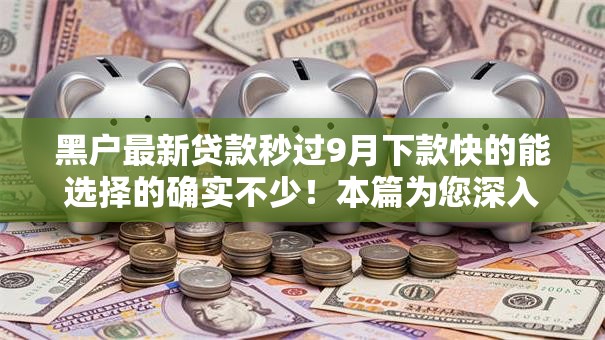 黑户最新贷款秒过9月下款快的能选择的确实不少！本篇为您深入收藏这5个贷款软件！