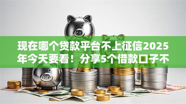 现在哪个贷款平台不上征信2025年今天要看！分享5个借款口子不贷款征信网贷软件