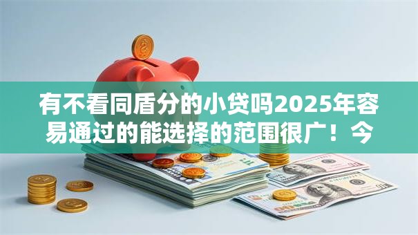 有不看同盾分的小贷吗2025年容易通过的能选择的范围很广！今天深入枚举这5个黑户网贷软件！