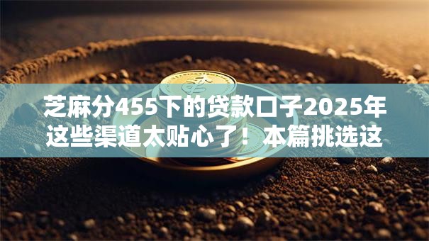 芝麻分455下的贷款口子2025年这些渠道太贴心了！本篇挑选这五个芝麻分455的网贷软件借钱