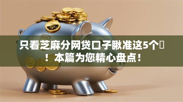 只看芝麻分网贷口子瞅准这5个​！本篇为您精心盘点！
