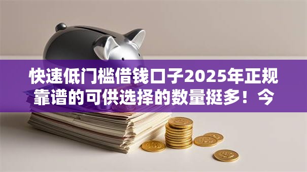 快速低门槛借钱口子2025年正规靠谱的可供选择的数量挺多！今天为您详细列出这5个黑户借款口子！