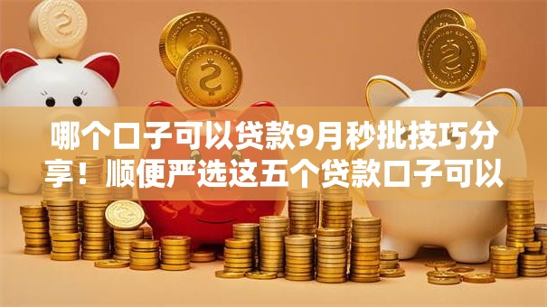 哪个口子可以贷款9月秒批技巧分享！顺便严选这五个贷款口子可以借钱