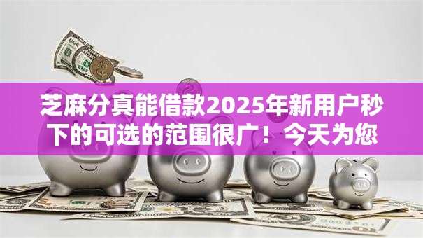 芝麻分真能借款2025年新用户秒下的可选的范围很广！今天为您全面展示这5个借款软件！