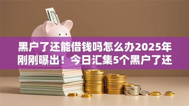 黑户了还能借钱吗怎么办2025年刚刚曝出！今日汇集5个黑户了还能贷款平台怎么办