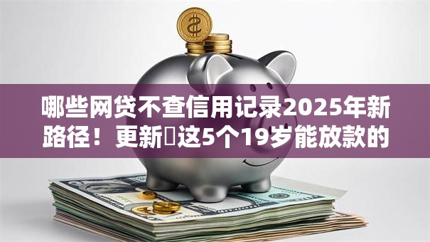 哪些网贷不查信用记录2025年新路径！更新​这5个19岁能放款的网贷