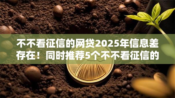 不不看征信的网贷2025年信息差存在！同时推荐5个不不看征信的借款口子