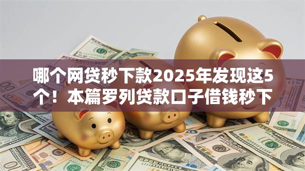 哪个网贷秒下款2025年发现这5个！本篇罗列贷款口子借钱秒下款