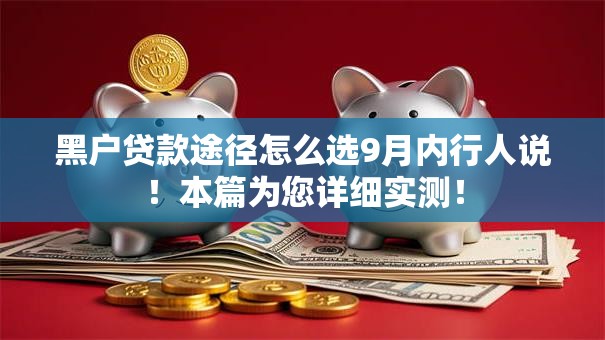 黑户贷款途径怎么选9月内行人说！本篇为您详细实测！
