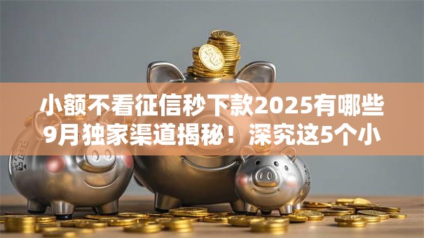 小额不看征信秒下款2025有哪些9月独家渠道揭秘！深究这5个小额网贷秒下款不用征信平台