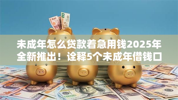 未成年怎么贷款着急用钱2025年全新推出！诠释5个未成年借钱口子着急用钱