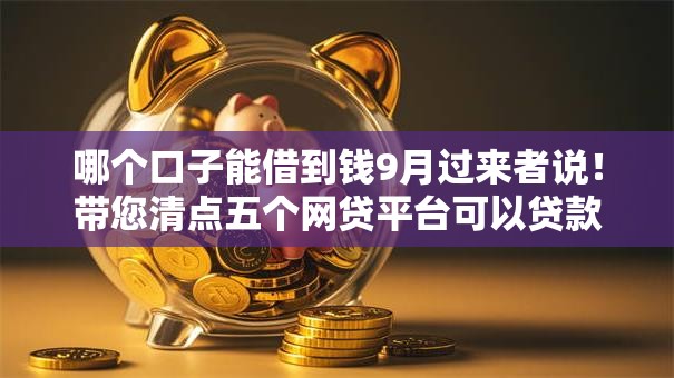 哪个口子能借到钱9月过来者说！带您清点五个网贷平台可以贷款