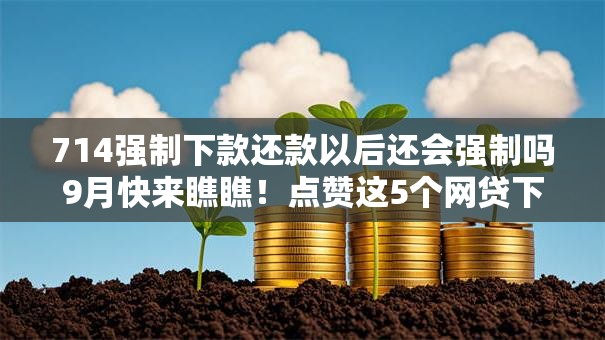 714强制下款还款以后还会强制吗9月快来瞧瞧！点赞这5个网贷下款还款后还会强制还款