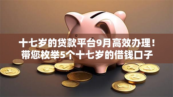 十七岁的贷款平台9月高效办理！带您枚举5个十七岁的借钱口子