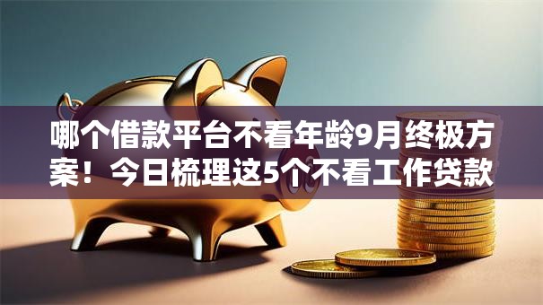 哪个借款平台不看年龄9月终极方案！今日梳理这5个不看工作贷款软件