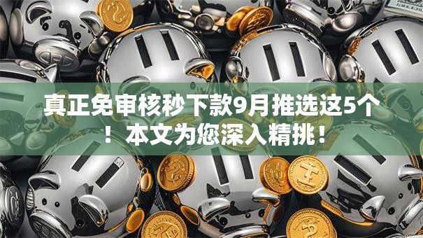 真正免审核秒下款9月推选这5个！本文为您深入精挑！