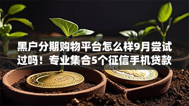 黑户分期购物平台怎么样9月尝试过吗！专业集合5个征信手机贷款app