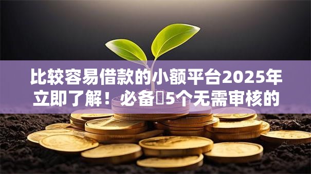 比较容易借款的小额平台2025年立即了解！必备​5个无需审核的借款平台