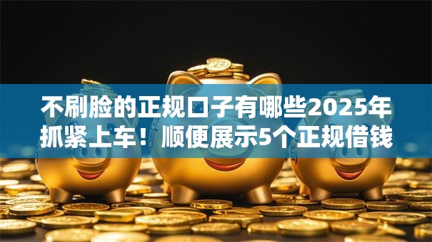 不刷脸的正规口子有哪些2025年抓紧上车！顺便展示5个正规借钱软件不用刷脸