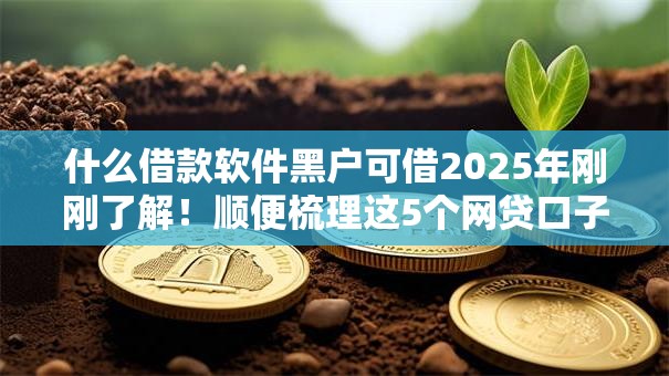 什么借款软件黑户可借2025年刚刚了解！顺便梳理这5个网贷口子黑户可借
