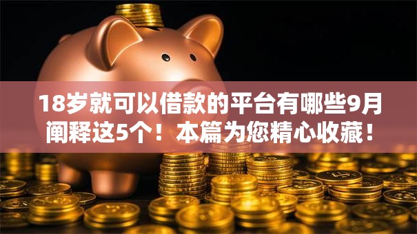 18岁就可以借款的平台有哪些9月阐释这5个！本篇为您精心收藏！