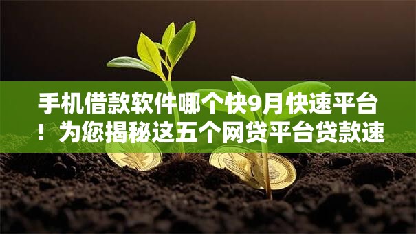 手机借款软件哪个快9月快速平台！为您揭秘这五个网贷平台贷款速度快