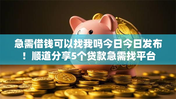 急需借钱可以找我吗今日今日发布！顺道分享5个贷款急需找平台