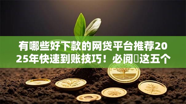 有哪些好下款的网贷平台推荐2025年快速到账技巧！必阅​这五个14 21天的贷款口子