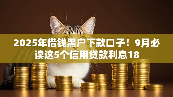 2025年借钱黑户下款口子!9月必读这5个信用贷款利息18 2025年借钱黑户下款口子!9月必读这5个信用贷款利息18