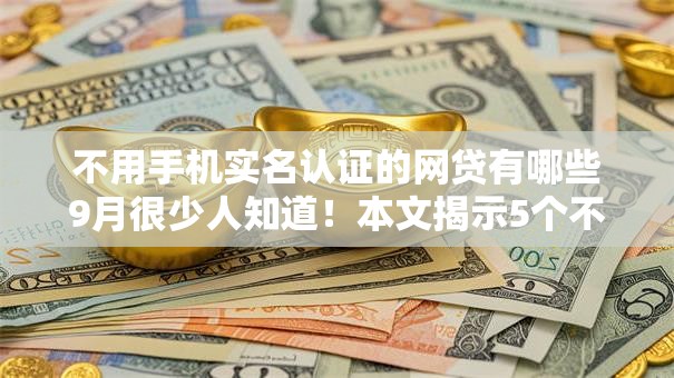 不用手机实名认证的网贷有哪些9月很少人知道!本文揭示5个不看征信大额线上贷款的平台 不用手机实名认证的网贷有哪些9月很少人知道!本文揭示5个不看征信大额线上贷款的平台